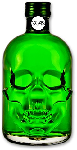 Absinthe Amnesie - 69,9% - 0,5 l - Absinthe - Totenkopfflasche - Wermut - Thujon - Totenkopf/Skull - Flasche - Erhöhter Thujongehalt