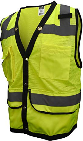 Radians Unisex Adult Industrial Safety Vest, Safety Green, Large US