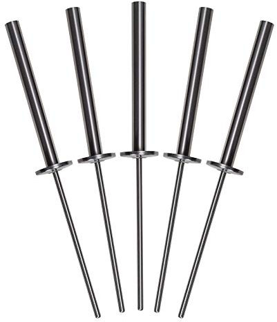 Hussala Amalfi Fackelhalterung für Wachsfackeln im Garten, Edelstahl, 5 Stück