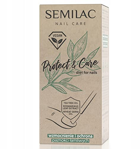 Semilac Nagelhärter Protect & Care zur Stärkung und Schutz brüchigen Nägeln Vegan Formel 7 ml