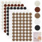NAROSEBE 270 Stück Schraubenlochabdeckungen, 21 mm Schraubenloch Aufkleber Abdeckkappen, PVC Abdeckkappen Schraubenloch Selbstklebend, Abdeckkappen für Schrauben Holzmöbel, Schrankregale (5 Farben)