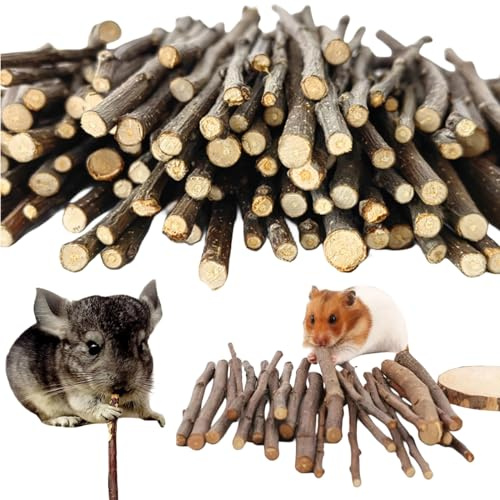KLLJ Mela Bastoni Snack per Animali Domestici, Bastoncini di Mela Naturali, per porcellini d'India, Cincillà, Scoiattolo, Conigli, Pappagallo, Criceto