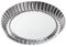Backform Kuchenform Obstkuchenform Obstbodenform Tortenboden Form Backblech Wellenrand Silber 27,5 cm
