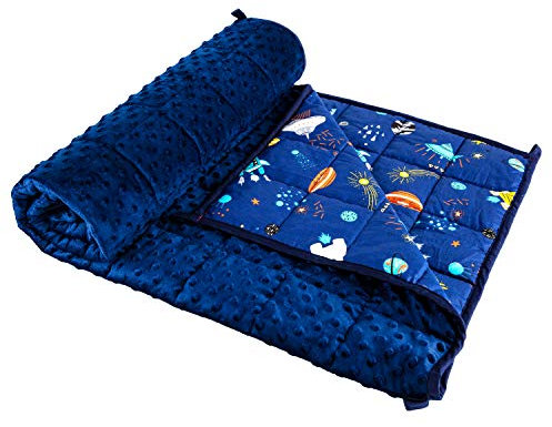 Sleepymoon Weighted Blanket Heavy Blanket (Navy, 100 * 150cm-2kg)