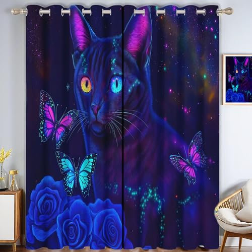 CECE&COLE Vorhänge Natürliche Landschaft 3D Stein Muster Blickdicht mit Ösen, Schöner Weicher Kälteschutz Warm Vorhänge, 2er Set H145 x B140 cm Abdunkelnde Vorhänge, Schlafzimmer Dicke Thermogardine