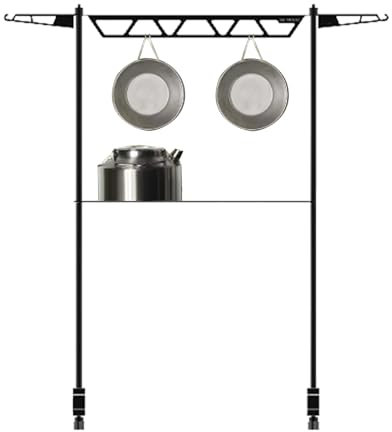 Rack de cocina para acampar, estante de escritorio para acampar | Organizador de utensilios multifunción portátil para pescado de caminata de viajes al aire libre BBQ Grill Grill