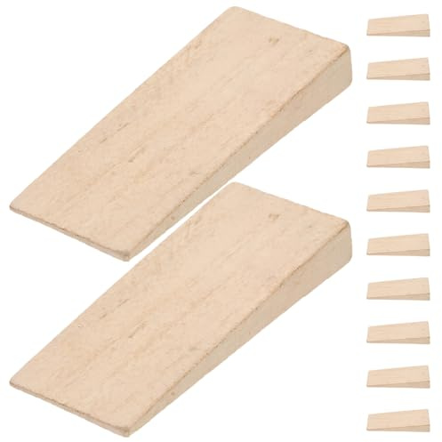 VILLFUL Kit 24 Pezzi Cunei di Sicurezza in Legno Robusto per Manici di Martello e Utensili Manuali, Accessori per Riparazione e Fissaggio Stabile, Adatti per Manutenzione Attrezzi