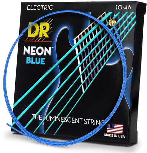 DR Strings Hi-Def Bleu Fluo Électrique Moyen