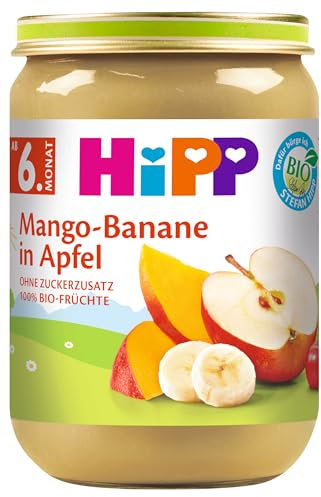HiPP Früchte Mango-Banane in Apfel, 6er Pack (6 x 190 g)