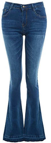 SS7 Womens Slim Fit Jean Flare Flared Denim Bootcut Jeans Size 6 8 10 12 14 New