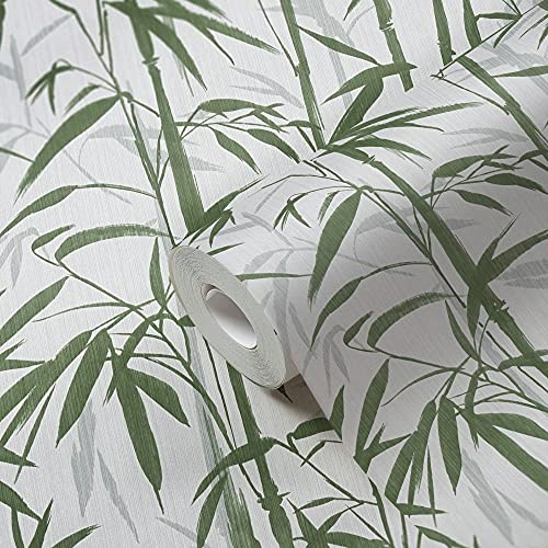 Michalsky Living Carta da parati in bambù Change is good tropicale Bold Bamboo 379893 color crema opaco finemente strutturata