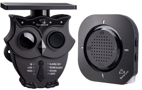 1/2 Mile Long Range Solar Wireless Driveway Alarm System IP65 Weatherproof Outdoor Motion Detectors&Sensor 120dB Siren Sound Light Security Alert System Monitor&Protect Outdoor/Indoor Property(1R1S)