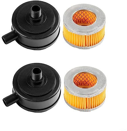 Lot de 2 compresseurs d'air silencieux Filtre compresseur d'air Filtre d'admission Silencieux Réducteur de bruit Filtre à air 20 mm Accessoires de pompe