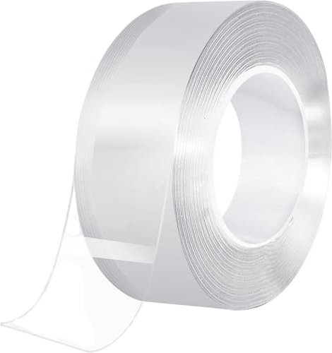 YOFASEN 3M Cinta adhesiva de Doble Cara Extra fuerte - Cinta Doble Cara Extrafuert Sin Dejar Rastro Transparente Removible, Reutilizable Nano Tape de Montaje para Fotos, Pósters, Cocina, Fiesta