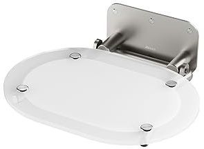 Duschklappsitz Wandmontage, Duschsitz Klappbar Wandmontage, Duschinstallationen, Design Duschsitz, Chrome, RAVAK (Chrome Clear/Edelstahl)
