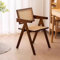 WestUx Rattan Mid-Century Esszimmerstühle, Retro geflochtene Stühle Moderne Sessel, Atmungsaktive Rattan Rücken & Sitz, Küchenstühle für Home Restaurant,B,50x52x80cm(20x20x31inch)