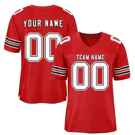Generisch Herren Individuelle American Football Trikot Fußball Trikot Personalisiert Football Jersey Rugby T-Shirts Stitched/Printed Namen Number Sports Uniform Damen Kinder 2025 Angebote(2-4)