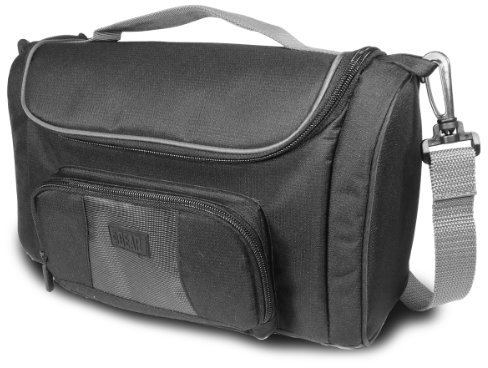 USA Gear Mini Portable Projector Bag, Small 4K Projector Travel Case Compatible with Aurzen Eazze D1, VOPLLS 25000L, XuanPad, ViewSonic M1+, LG PF1500W, DBPOWER, Vankyo Leisure 3, GooDee, (Black)