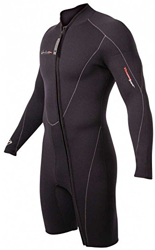Henderson Thermoprene 7 mm Men's Front Zip Long Sleeve Shorty Jacket, Black - Large Short