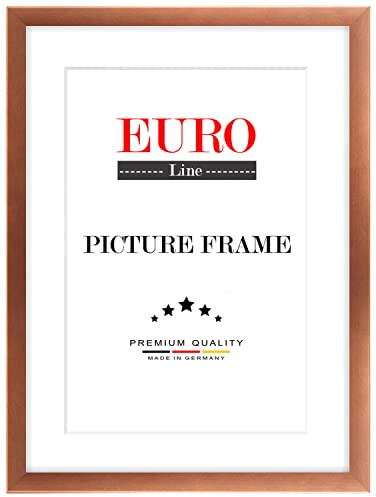 EUROLine Cornice in legno 61 x 71 cm Marrone Rame con vetro acrilico antiriflesso per | Immagini | manifesti | cornici per puzzle | disponibile in 22 colori