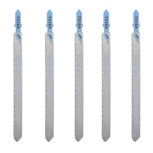 T318A HCS T-Shank Jigsaw Blades, Wood Pruning Reciprocating Saw Blade Sharp Ground Teeth Sawzall Blades (Pack of 5)