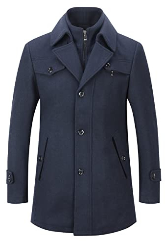 YOUTHUP Cappotto Uomo Lana Spesso Lungo Invernale Stile Parka Trench