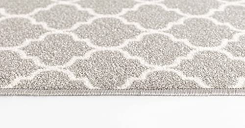 GULLAMBO Washable Door Mat Indoor, Non Slip Mat for Wooden Floor, Front Door Mat, Super Absorbent Dirt Trapper, Kitchen Hallway Runner Rugs (Trellis Grey, 50x80cm)