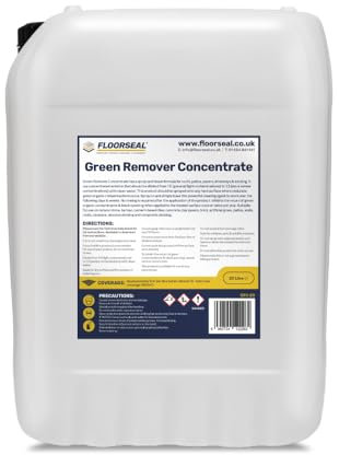Floorseal Green Remover Concentrate - For Roofs, Walls, Driveways & Patios – Removes Green Organic Matter, Algae, Mould & More (Formerly Moss Remover Plus) (20 Litre)
