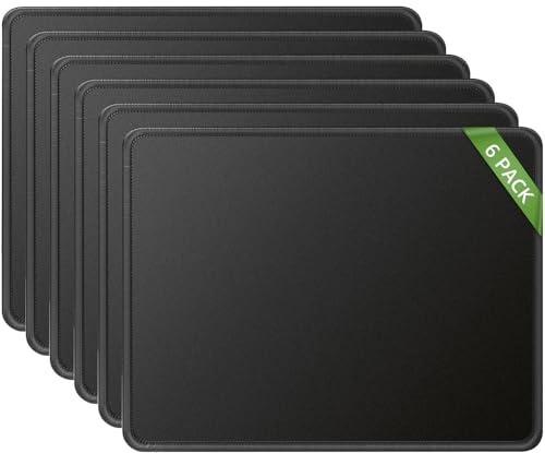 KTRIO Mauspads, 275×215mm Mousepads [30% Größer] mit Vernähte Kanten，6 Pack