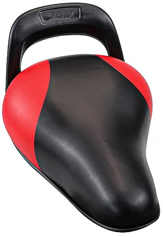 LNQ LUNIQI Kinder-Fahrradsattel, weiches Fahrradkissen mit doppelter Stoßdämpfung, bequemer Ersatzsitz für Jungen und Mädchen, Fahrrad-Zubehör (schwarz-rot)