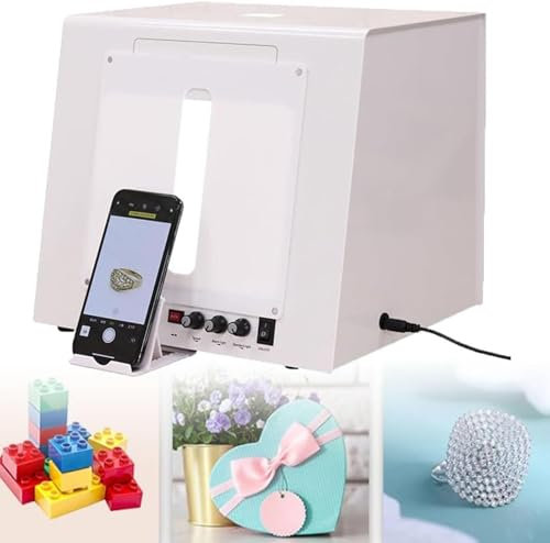 Fotografia di prodotti, video fotografico di gioielli, scatola luminosa per studio fotografico da 20/30cm, giradischi elettrico 360 Kit scatola luminosa per foto di gioielli in oro e argento,20cm