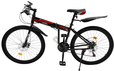 Lilyeriy Faltbares Mountainbike - 26 Zoll Faltrad Leichtes Klappfahrrad Bike für Erwachsene mit Scheibenbremse vorne und hinten 21 Gang Schaltung