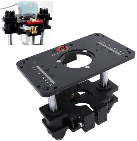 di Sollevamento della Fresatrice, Sollevamento di Precisione del Tavolo della Fresatrice per Motore 3-1/2 di Diametro, Piastra 9-1/4'' X 11-3/4'' e Kit di Anelli di