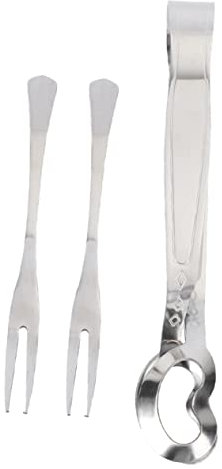 Cabilock Pratica Pinza Per Lumache Forchetta Per Lumache Pinza Per Alimenti in Acciaio Inossidabile Per Cucina