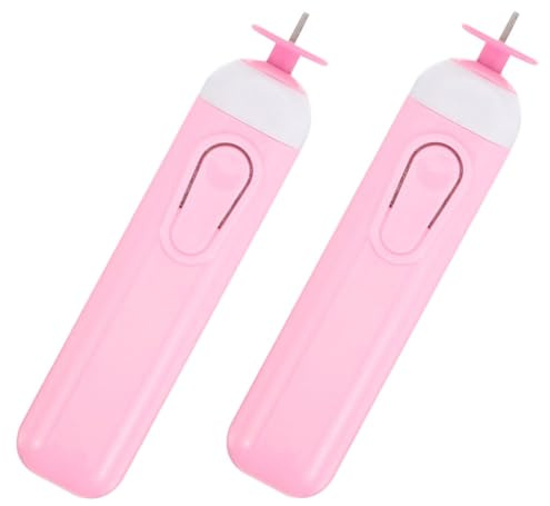 ibasenice Set 2 Pezzi Penna per Quilling Elettrica Leggera in Plastica, Strumento Automatico per Arricciare Carta per Progetti Fai da Te