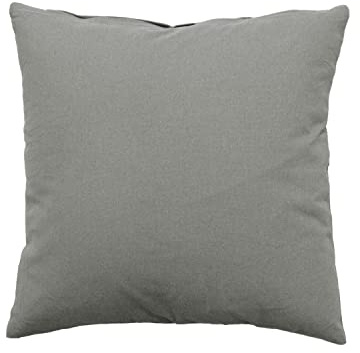 Enjoy Home, Coussin Carré, 40 x 40 cm, 400 g, Gris, 100% Coton certifié Oeko Tex, Lavable en Machine, Déhoussable avec Zip, Idéal pour Apporter de la Couleur à Vos canapés, Collection Panama