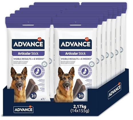 Advance Articular Stick Snack Para Perros Con Problemas Articulares, Articular, 155 g (Paquete de 14)