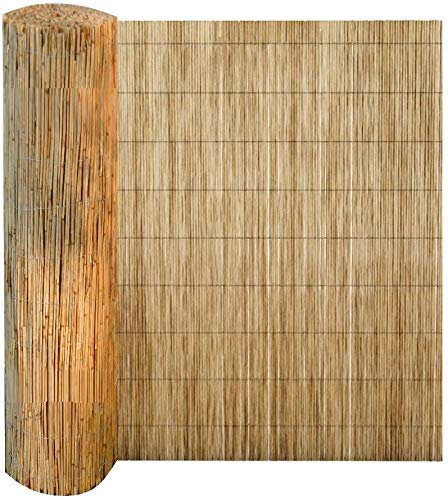 EXCOLO Schilfrohrmatte 90x600 cm – Natürlicher Sichtschutz & Windschutz aus hellem Schilfrohr, Balkon- & Gartenschutz, Zaunverkleidung, Schilfmatte wetterfest, Blickschutzmatte, Rankhilfe