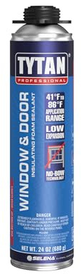 Tytan Professional Window & Door Foam Sealant, High R-Value for Superior Insulation, Water-Resistant, Low Expansion, Eco-Friendly, AAMA & UL Verified (1x24 oz)