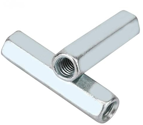 Mutternbefestigung - M6 * 40 lange Stangenmutter Sechskantmutter Abstandsgewinde, 5er-Pack