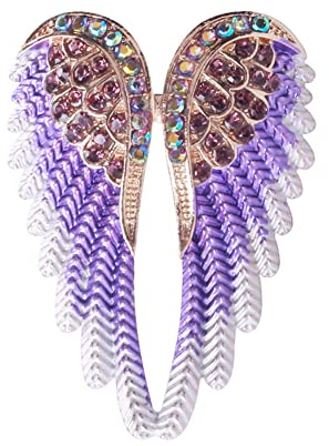 Angel Wings Brooch Pin Lovely Vintage Rhinestone Lapel Pin Brooch Crystal Badge Brooch Anti-glare Hat Bag Accessories for Women Fashion Jewelry