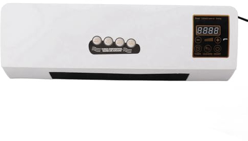 Semme Wall Mount Air Heater, Dual Use Wind and Heating for Bedroom and Living Room, US Plug 110V, Mini Air Heater for Efficient Temperature Control (With Print)