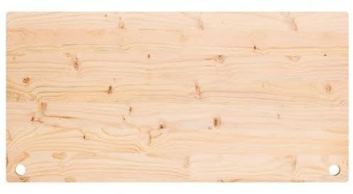 Tidyard Skrivbordsskiva, bordsskiva, träplatta, ersättningsbordsskiva för skrivbord, datorbord, massivt trä, furu, 100 x 50 x 2,5 cm