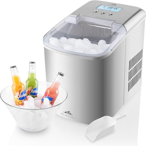ETA Glacial I Isbitsmaskin I rostfritt stål I isbitsmaskin 2 liter I 2 isbitsstorlekar I produktionskapacitet 15 kg/24 st. I Display I Rengöringsprogram I