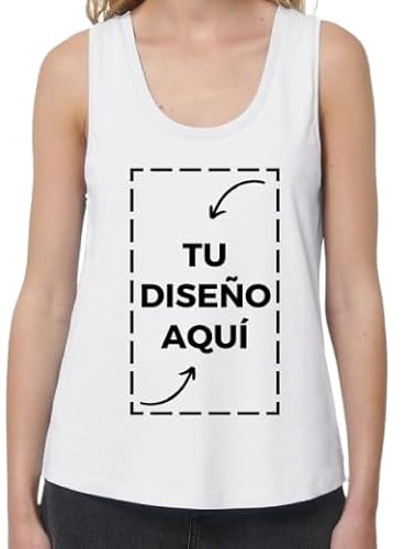 latostadora Camiseta Hombre Mujer Personalizada - Camisetas Personalizadas Tirantes - Personalizar Camisetas Tirantes Sin Mangas - Camiseta Personalizable Delante Detras - Regalos Personalizados