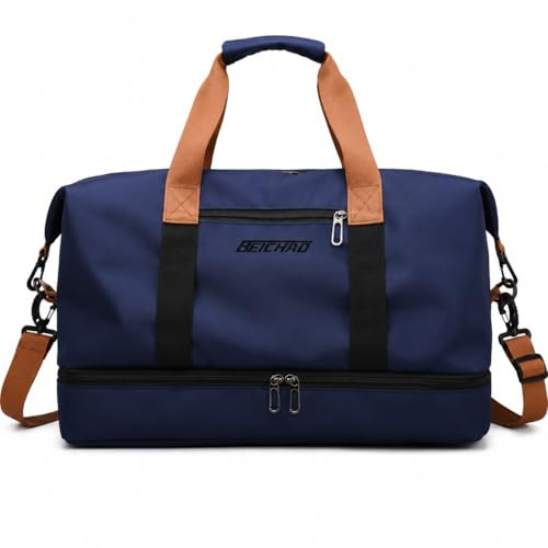 lafo Borsa sportiva e borsa da viaggio per uomo e donna, borsa weekend, borsa da palestra impermeabile, con scomparto per scarpe e scomparto bagnato, per viaggi, vacanze, palestra, sport, fitness