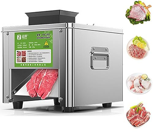 LYDBMYT Trancheuse à Viande Commerciale, trancheuse à Viande électrique, Acier Inoxydable, trancheuse à légumes pour Viande fraîche 850w 200kg/h, pour Restaurant/Traiteur/Boucher, 3,5 mm