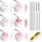Builder Gel für Nägel 6 Farben, Aufbaugel für Gelnägel Rosa, UV Nagelgel Set zur Nagelverlängerung Modellage Nail Art Base Verstärkung, Nagellack für Nägel Selber Machen