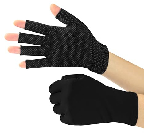 AUSUAYA Kvinnor UV-skydd körhandskar, solblockerande handske fingerlös & non-slip för Cyling IT-8Q-T