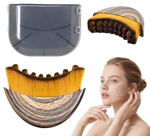 Lymphatic Contour Face Brush,Contour Face Brush for Lymphatic Drainage,Dry Lymphatic Drainage Massager,Ergonomically Designed to Fit The Skin Precisely